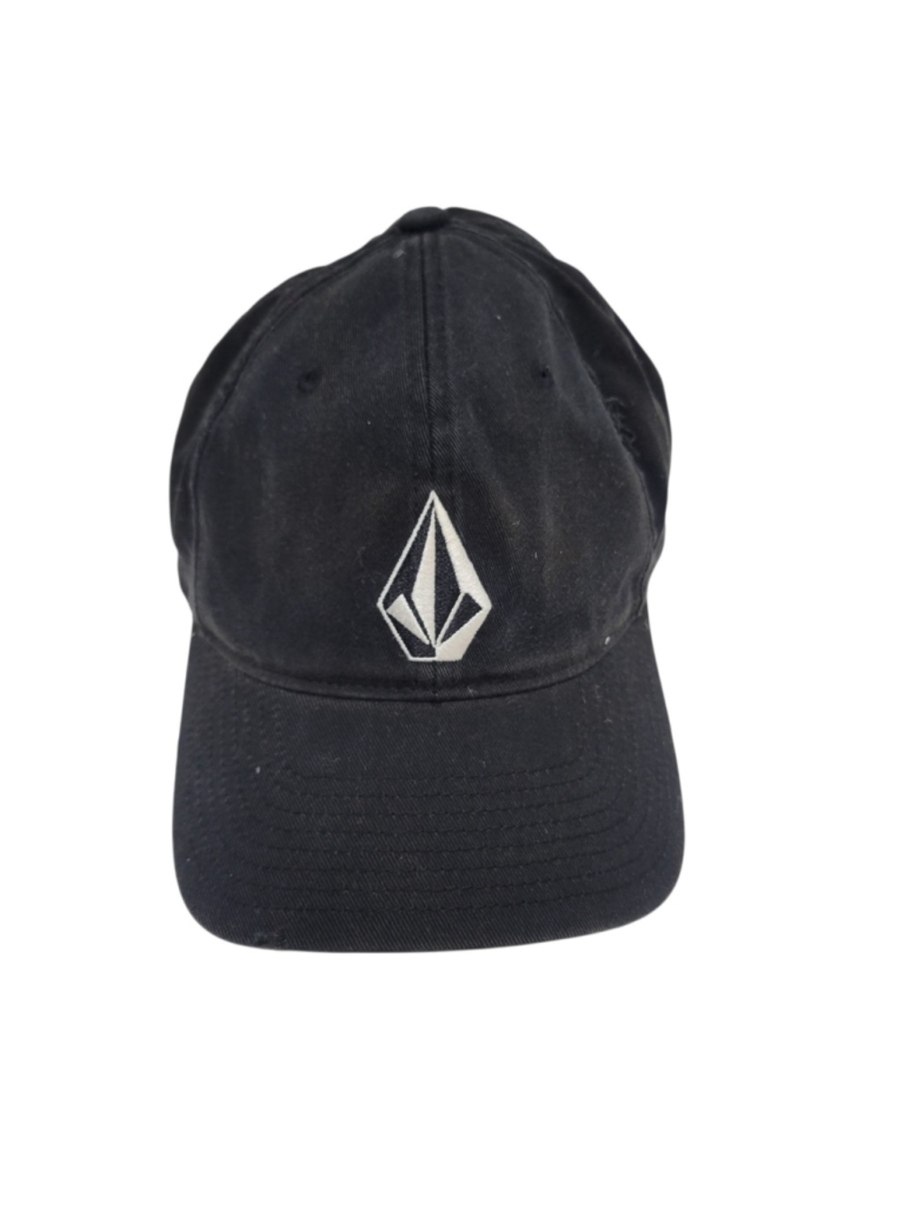 Volcom Black Embroidered Logo Cotton Unisex Baseball Non-adjustable Cap L/XL